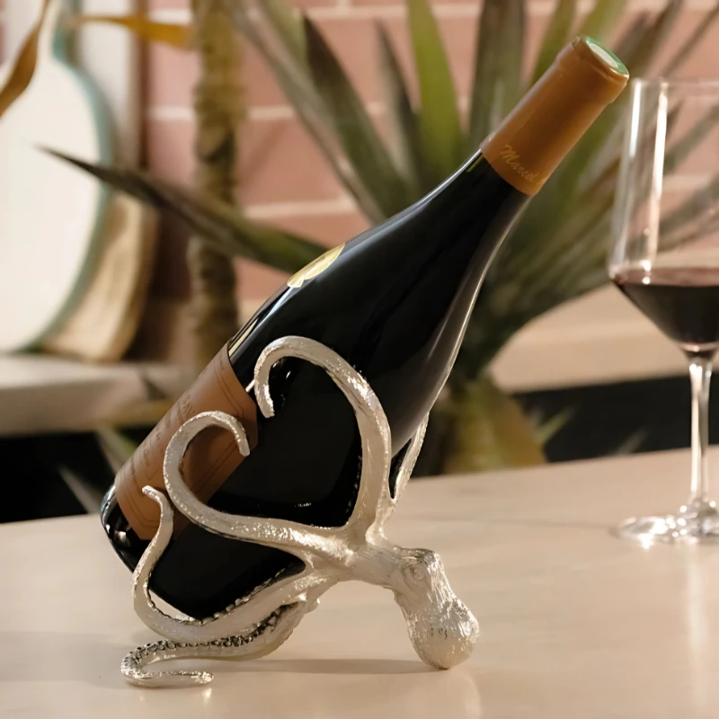Bläckfisk liten vin- och champagneflaskhållare OCT-BH-9236 by Culinary Concepts color Svart