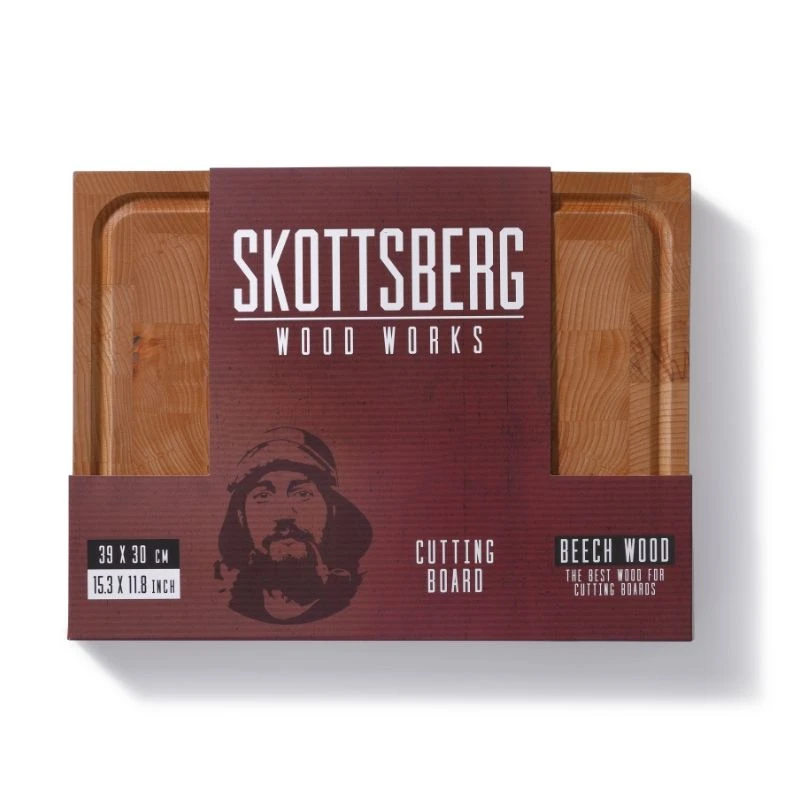SKOTTSBERG Skärbräda i bokträ 39 x 30 x 3,5 cm S535618 by SKOTTSBERG color Svart
