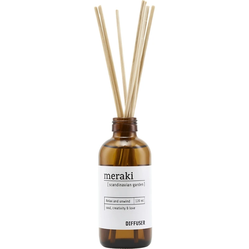 Meraki Doftspridare med 7 pinnar, Scandinavian Garden, Brun 309860021 by Meraki color Bruin