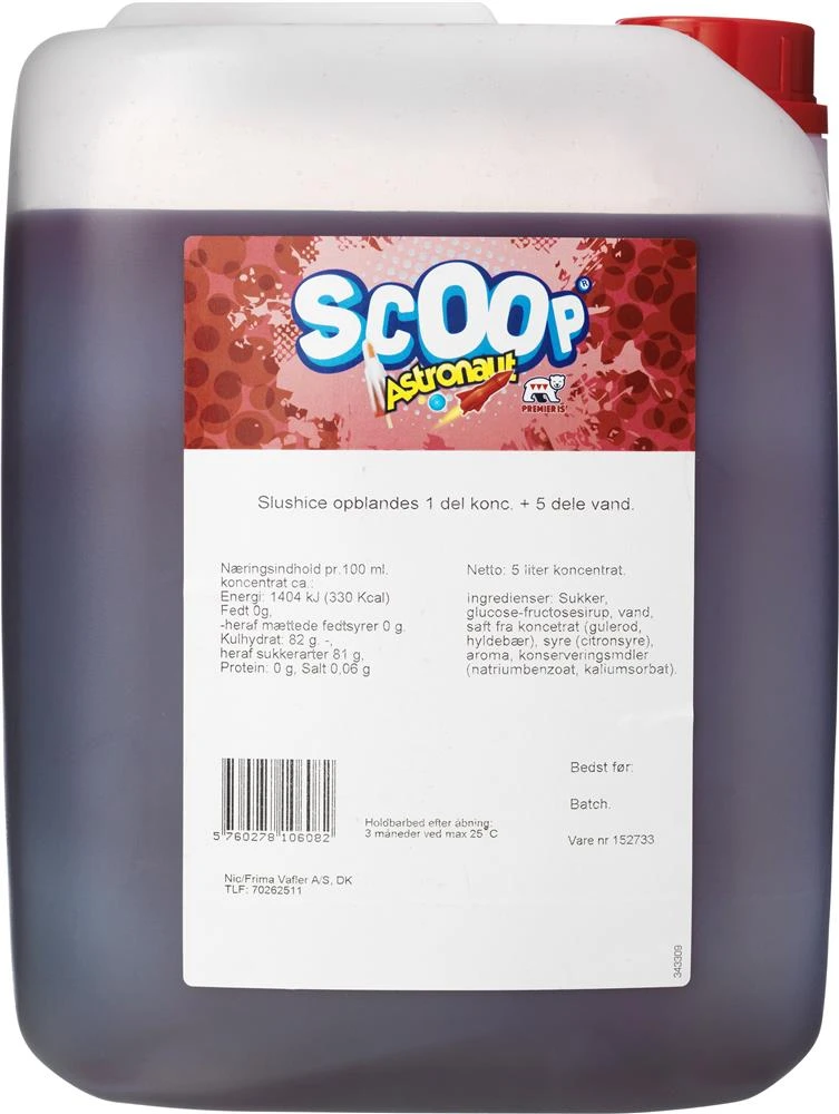 Scoop Slushice Koncentrat Astronaut, 5L 65718 by SCOOP color Svart