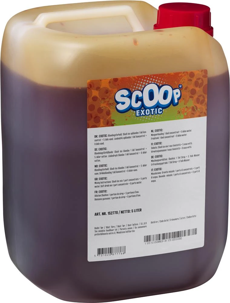 Scoop Slushice Koncentrat Exotic, 5L 65716 by SCOOP color Svart