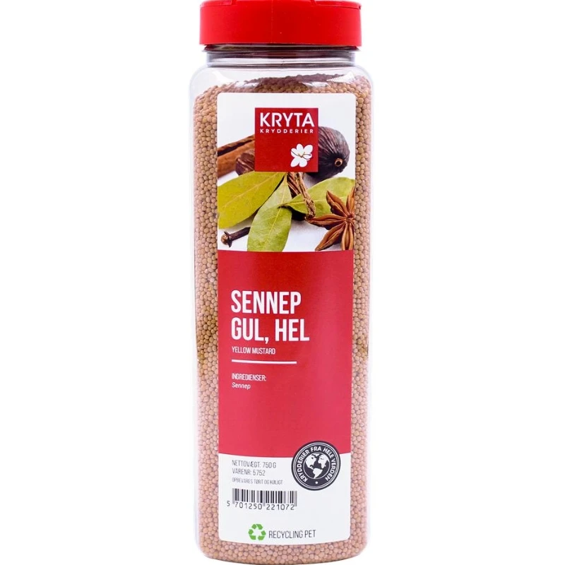 Hela gula senapsfrön 750 g 11139 by KRYTA color Svart