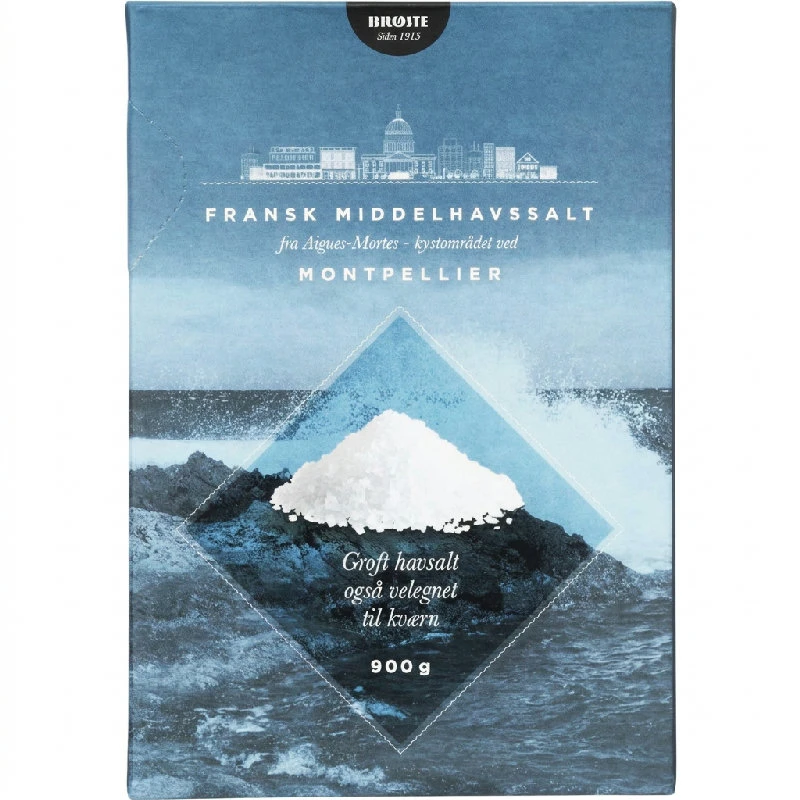Grovt medelhavssalt 900 g 215664 by AZELIS color Svart
