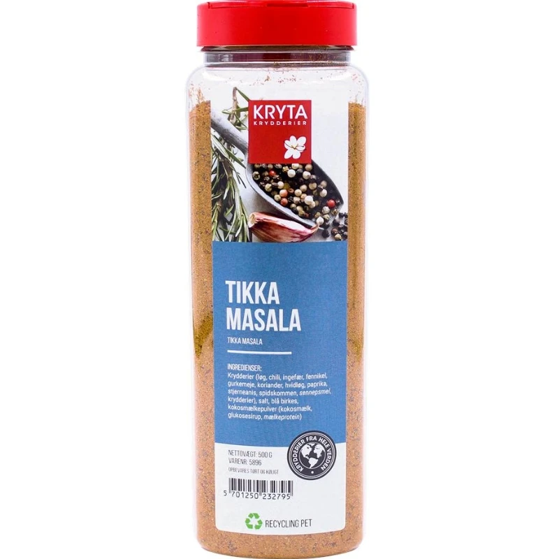 Tikka Masala krydda 500 g 244065 by KRYTA color Svart