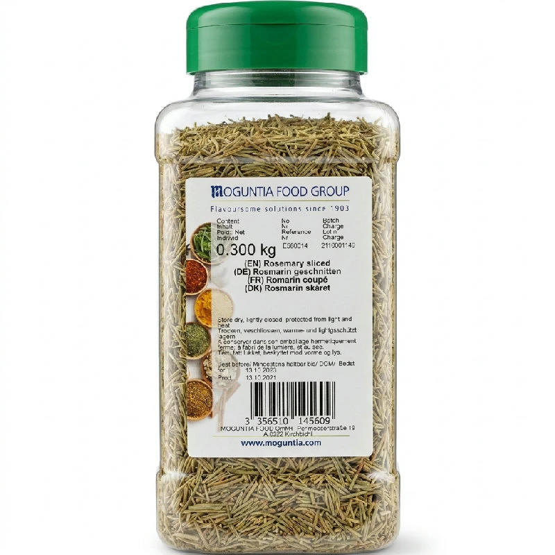 Skuren rosmarin i ströburk 300 g 252206 by Moguntia color Svart