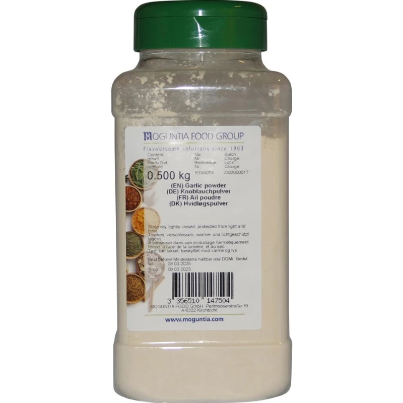 Vitlökspulver i ströburk 500 g 252243 by Moguntia color Svart