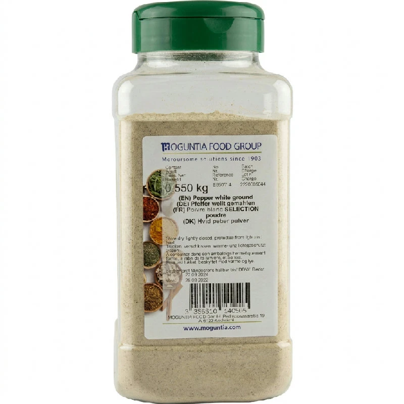 Malen vitpeppar 550 g 253172 by Moguntia color Svart