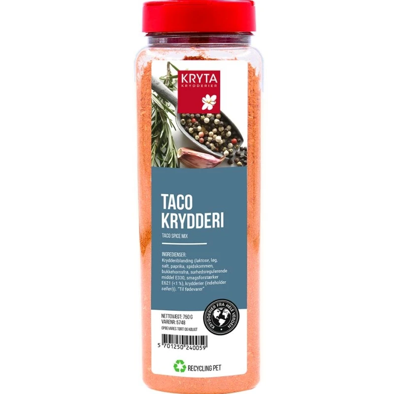Tacokryddblandning 550 g 367473 by KRYTA color Svart