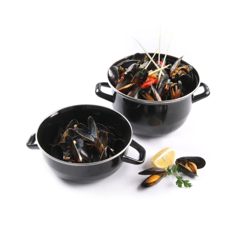 Musselgryta med lock 3,4 liter 625057 by Hendi color Svart