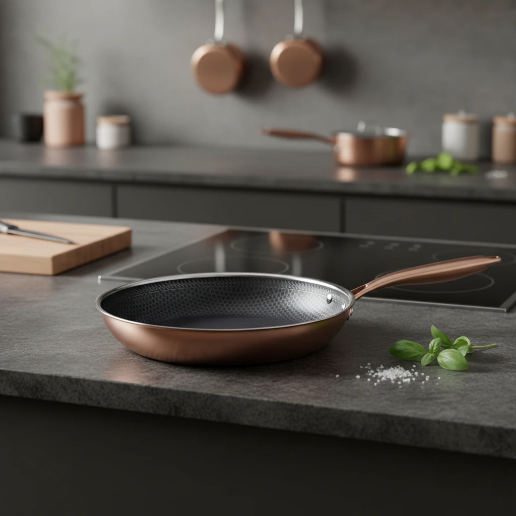 Hâws Santo Stekpanna 30 cm med hybridbeläggning – Rose Gold 30-HSHFPRG30 by Hâws Santo color Rose Gull