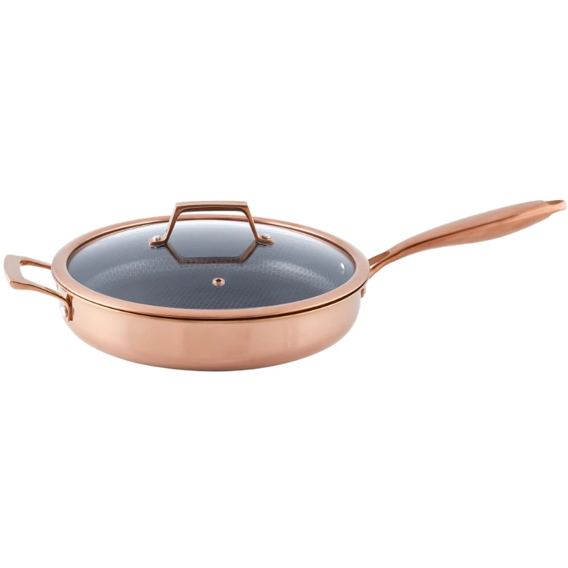 Hâws Santo Sautépanna 28 cm med lock och hybridbeläggning – Rose Gold 30-HSHSPRG28 by Hâws Santo color Rose Gull