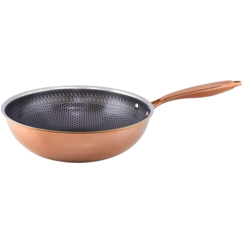 Hâws Santo Wok 28 cm med hybridbeläggning – Rose Gold 30-HSHWRG28 by Hâws Santo color Rose Gull