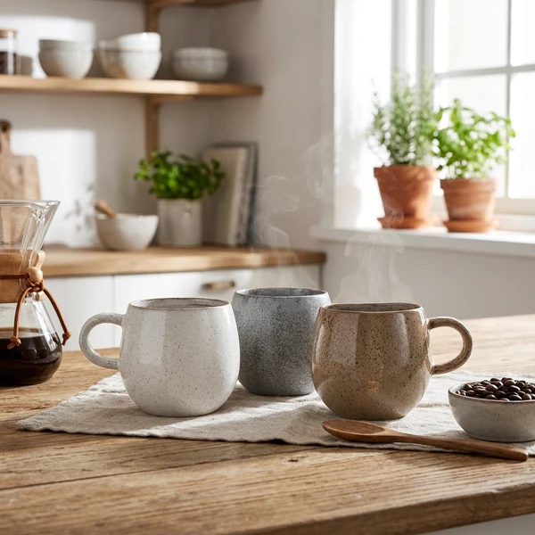 Addison Mugg, Grå, Stengods assorterad 82043394 by Bloomingville color Svart