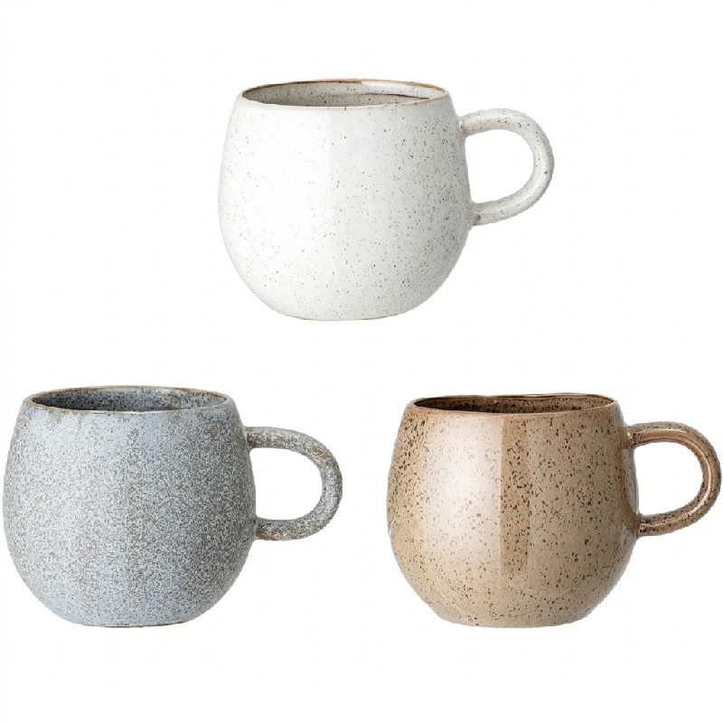 Addison Mugg, Grå, Stengods assorterad 82043394 by Bloomingville color Svart