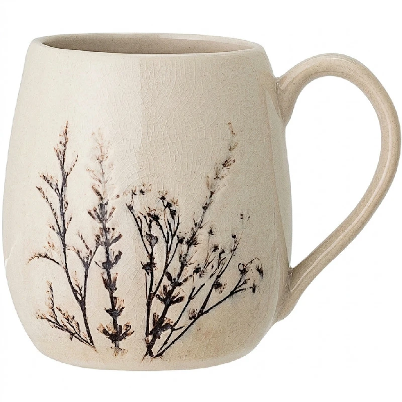 Bea Mugg, Natur, Stengods 82047396 by Bloomingville color Svart