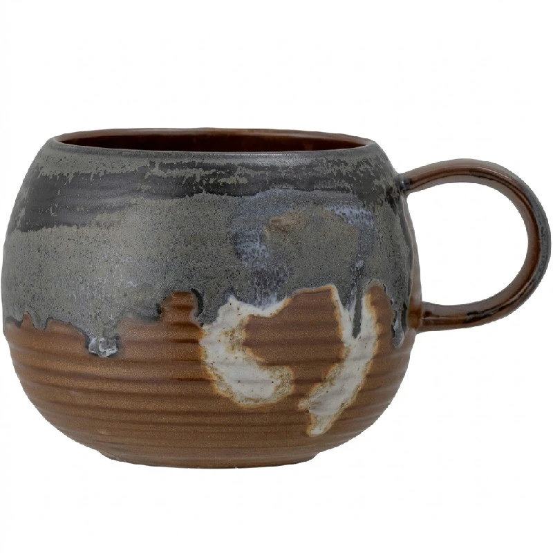 Senna Mugg, Brun, Stengods 82052747 by Bloomingville color Svart