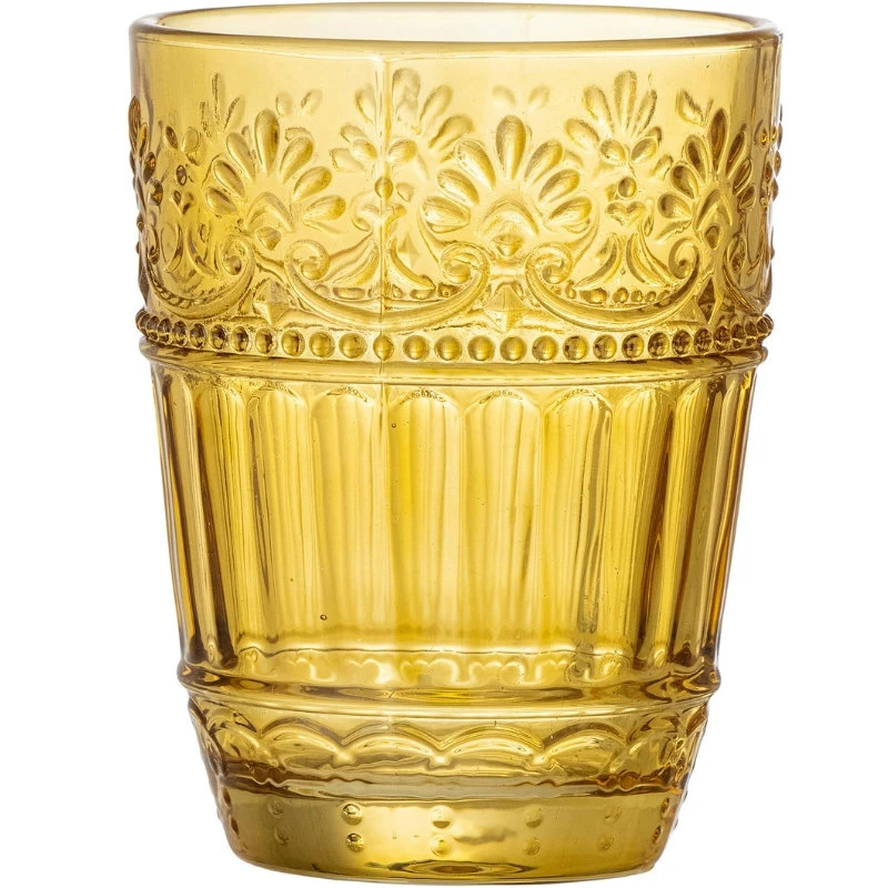 Feyza Dricksglas, Gul, Glas - 26 cl 82060256 by Bloomingville color Svart
