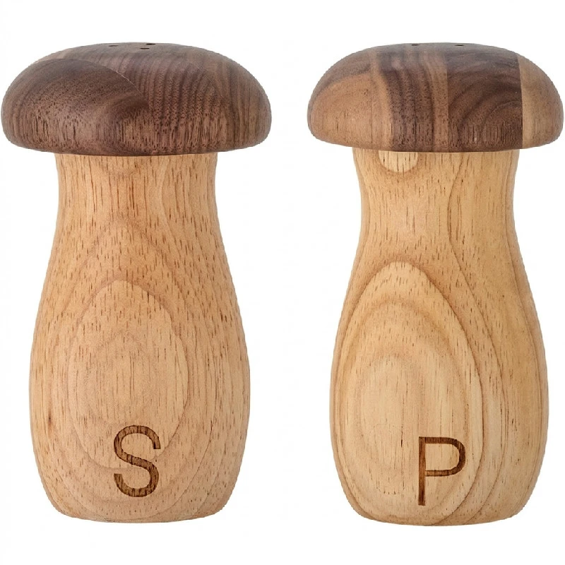 Rahim Salt- & pepparset, Brun, Gummiträ 2 st 82060449 by Bloomingville color Svart