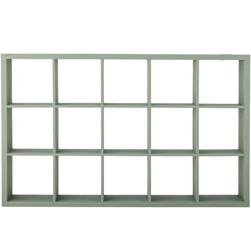Preston hylla, grön, furu 82064300 by Bloomingville color Svart