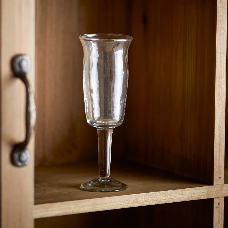 Asha Vinglas, Klar, Återvunnet Glas 4 st. 82068388 by Bloomingville color Svart