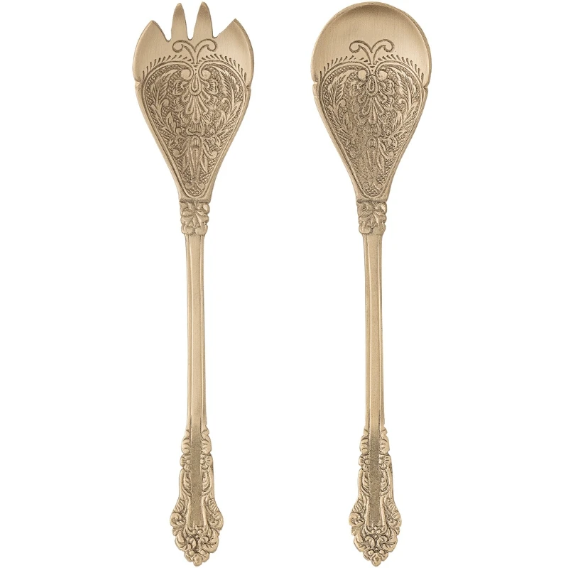 Kalima Salladsbestick, Brass, Mässing 2 st 82068417 by Bloomingville color Svart