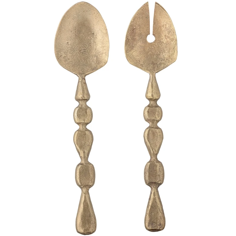 Edi Salladsbestick, Brass, Metall 2 st 82068688 by Bloomingville color Svart