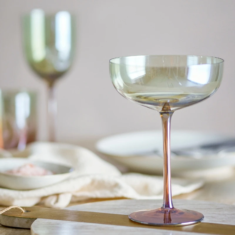 Aston cocktailglas, brons, glas 4 st 82072593 by Bloomingville color Svart
