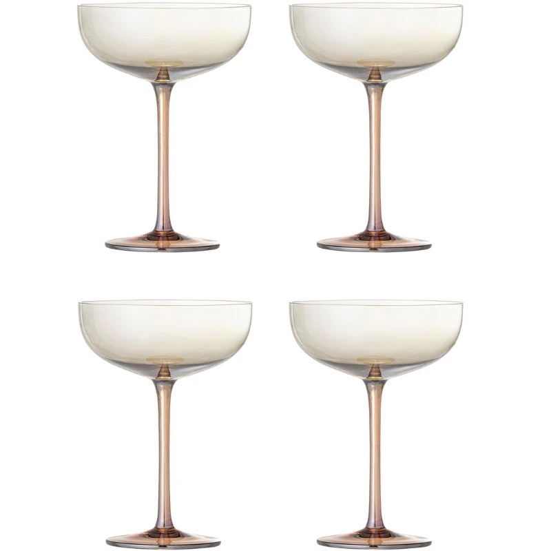 Aston cocktailglas, brons, glas 4 st 82072593 by Bloomingville color Svart