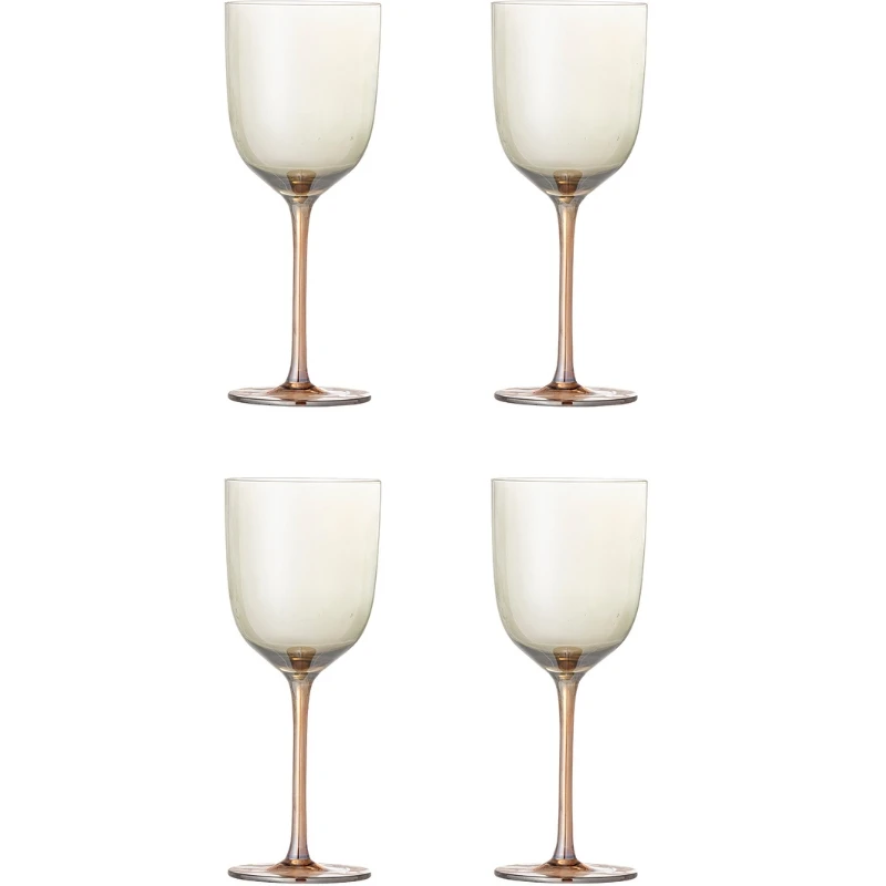 Aston Vinglas, Brons, Glas 4-pack 82072596 by Bloomingville color Svart