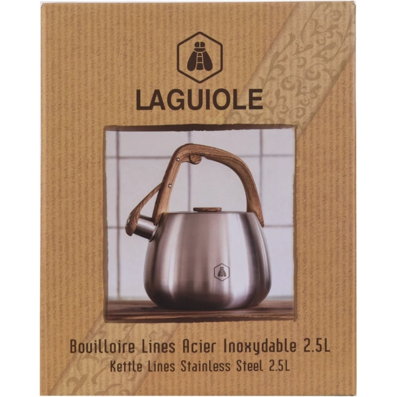 Laguiole Tekittel med träfärgat handtag 40269106 by Laguiole color Svart