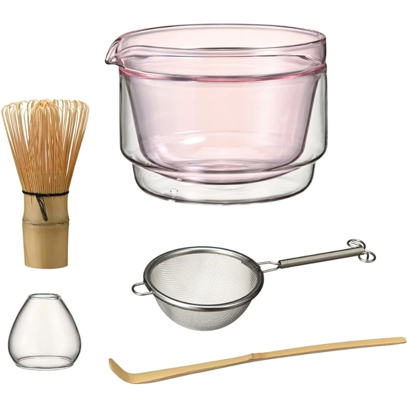Matchaset Pink - Hario MACS-6-PR by Hario color Svart
