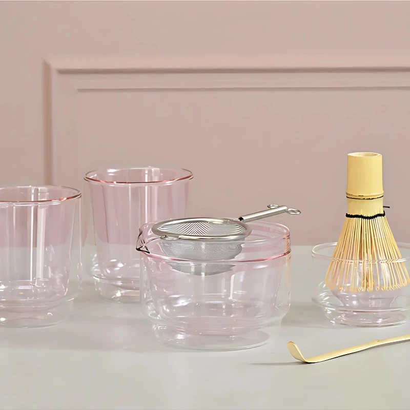 Matchaset Pink - Hario MACS-6-PR by Hario color Svart
