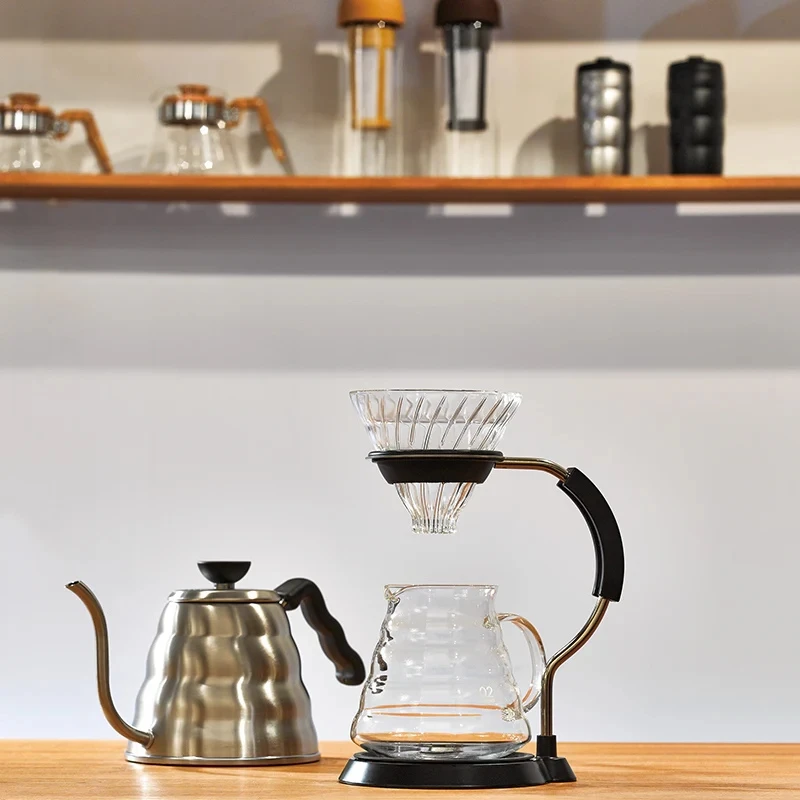 V60 Arm Stand Glasdripper Set - Hario VAS-8006-G by Hario color Svart