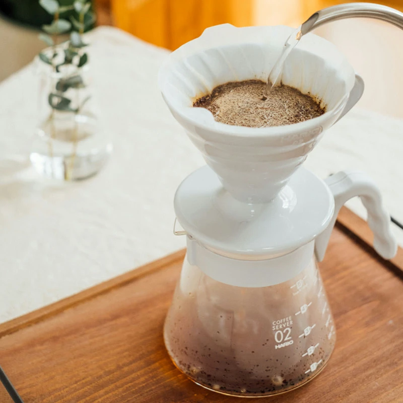 V60 Kaffeserver 02 set / Ljusgrå - Hario VCSD-02-PGR by Hario color Svart