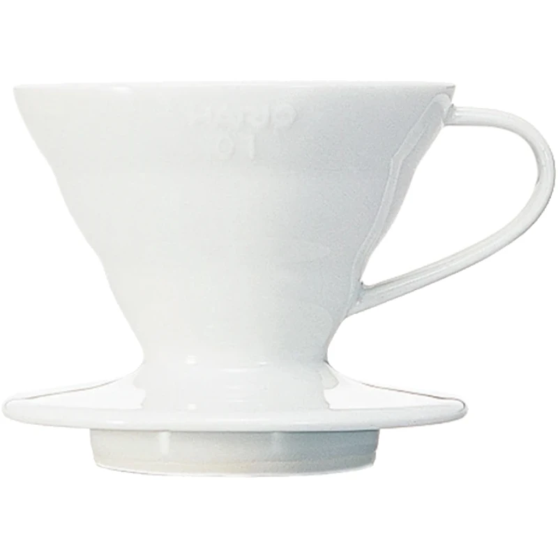 V60 Kaffedripper 01 Keramik / Vit - Hario VDCR-01-W by Hario color Svart