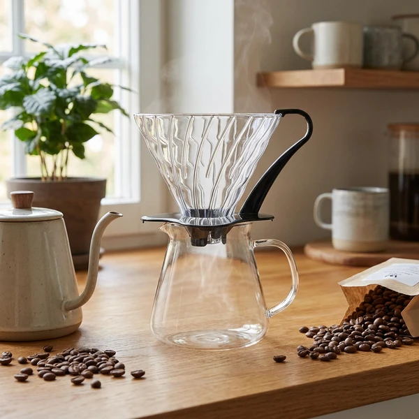 V60 Glasdripper 03 / Svart - Hario VDGN-03-B by Hario color Svart
