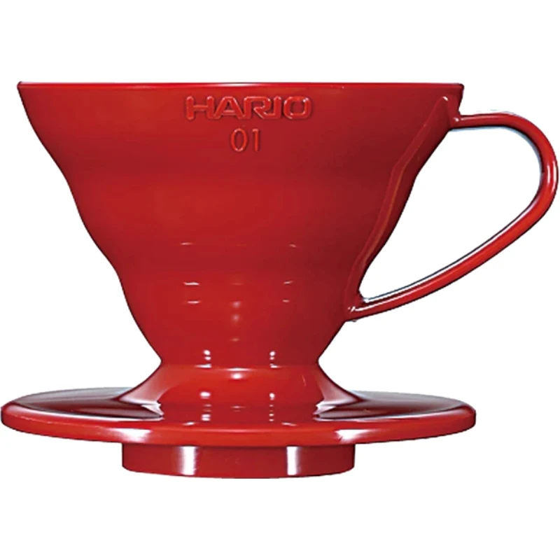 V60 Kaffedripper 01 / Röd (PP) - Hario VDR-01-R by Hario color Svart
