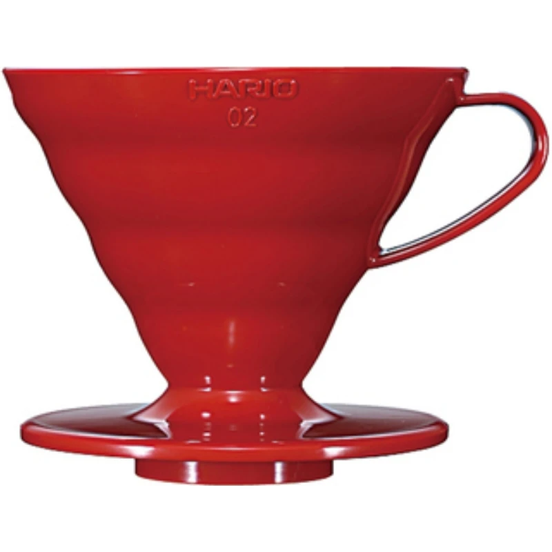 V60 Kaffedripper 02 / Röd (PP) - Hario VDR-02-R by Hario color Svart