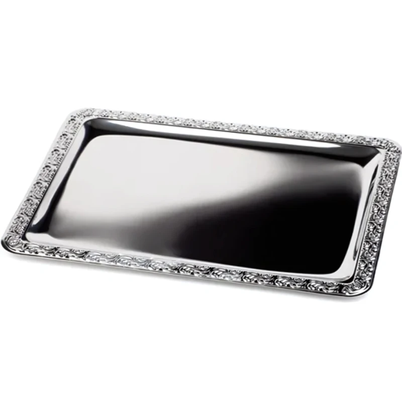 Serveringsfat m. Mönster 500x360x20 mm 14175101 by APS color Silver