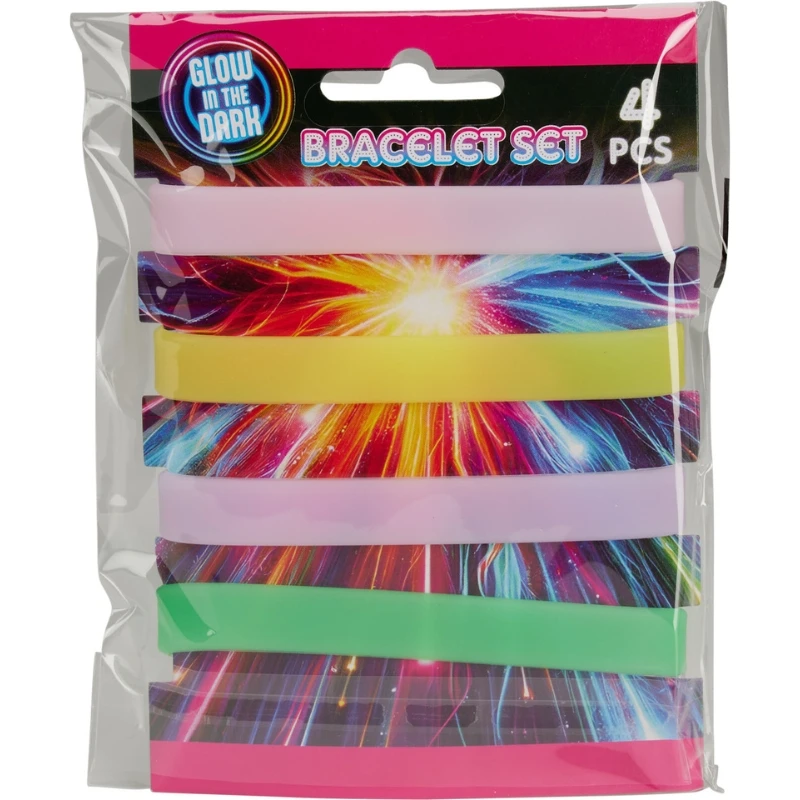 Självlysande armband 4 st 491022420 by Koop color Svart