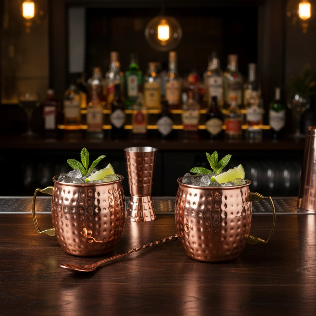 Cocktailset Moscow Mule 4 delar A15000100 by Koop color Svart