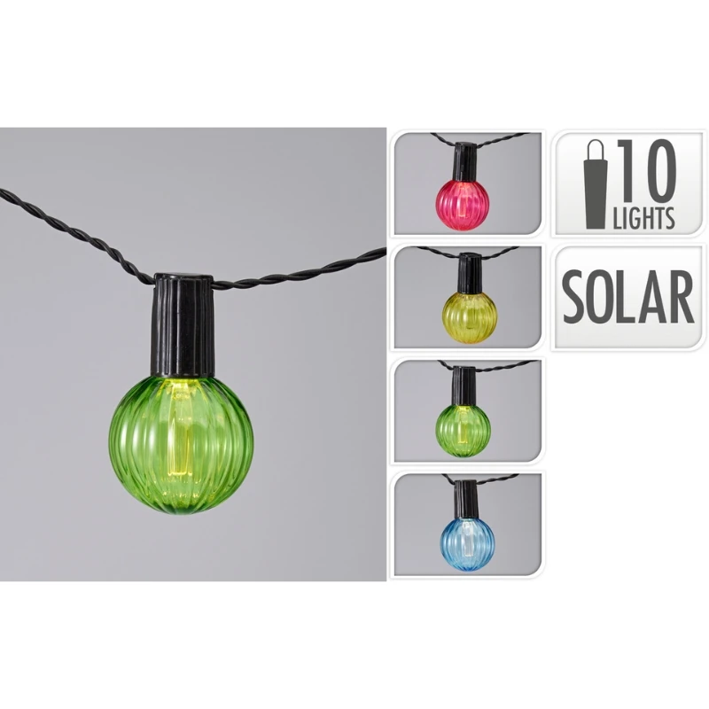 Partyljusslinga solcell 10 st. klar AF5700210 by Koop color Svart