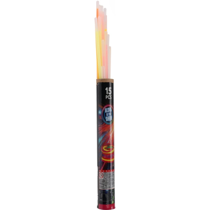 Självlysande stavar 22 cm set med 15 st. DL8000020 by Koop color Svart