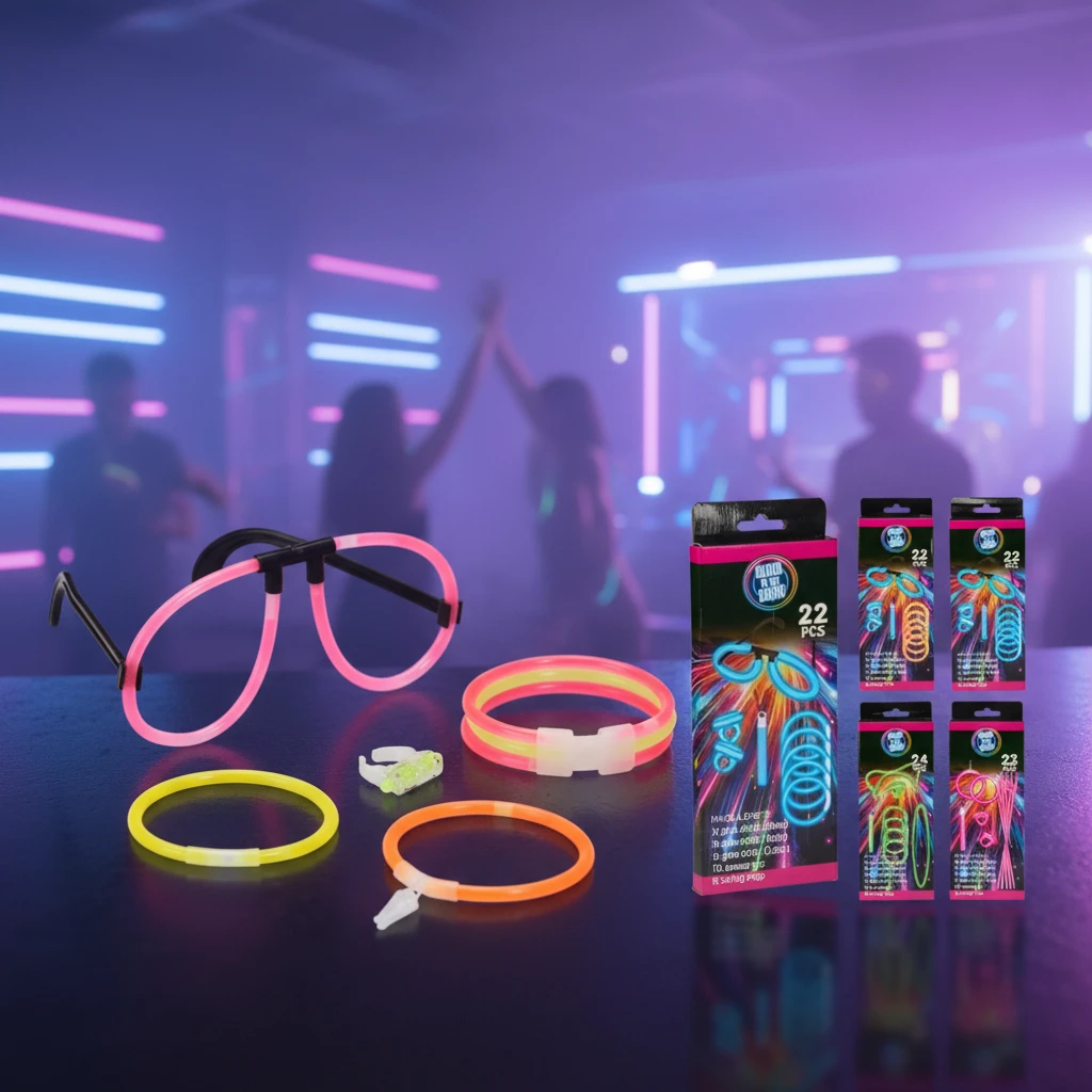 Självlysande partypaket DL8000030 by Koop color Svart