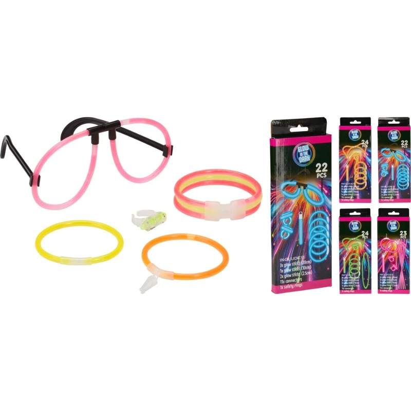 Självlysande partypaket DL8000030 by Koop color Svart