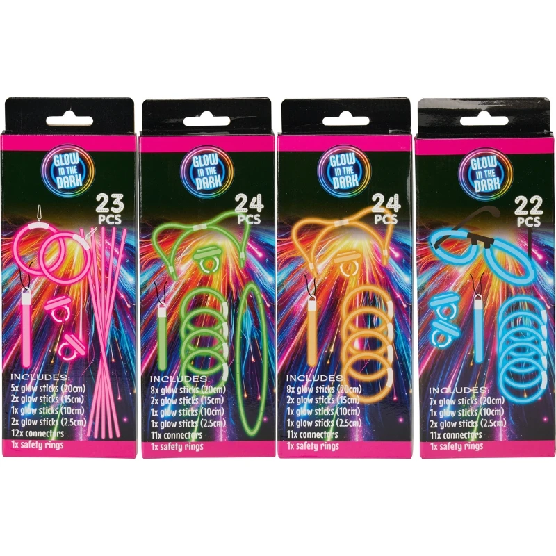 Självlysande partypaket DL8000030 by Koop color Svart