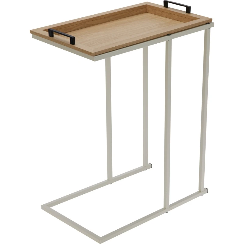 Sidobord offwhite ram MDF 40x40x65 cm NB1510510 by Koop color Svart