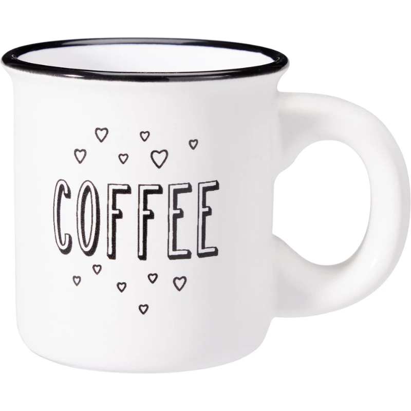 Kaffemuggar set 7 delar 110 ml Q09000050 by Koop color Svart