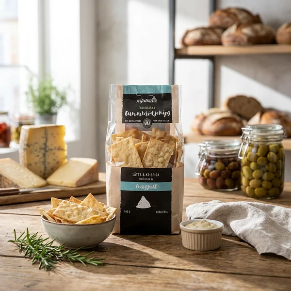 Eko Tunnbrödschips Havssalt 100g 14011 by Deli Drengene color Svart
