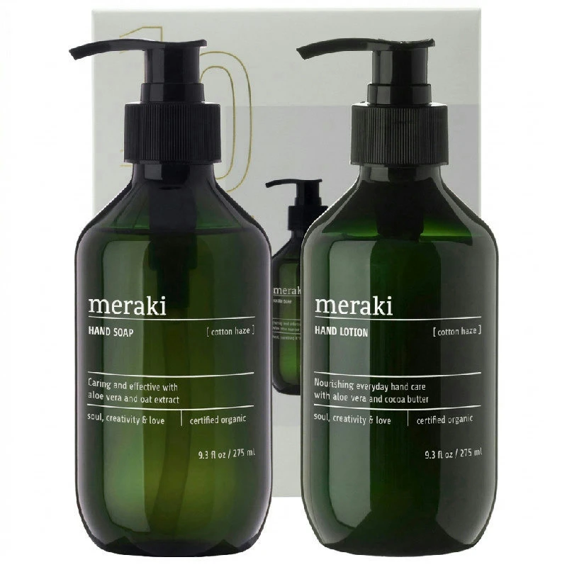 Meraki Cotton Haze Handvård Presentförpackning 2 x 275 ml 309774005 by Meraki color Grön